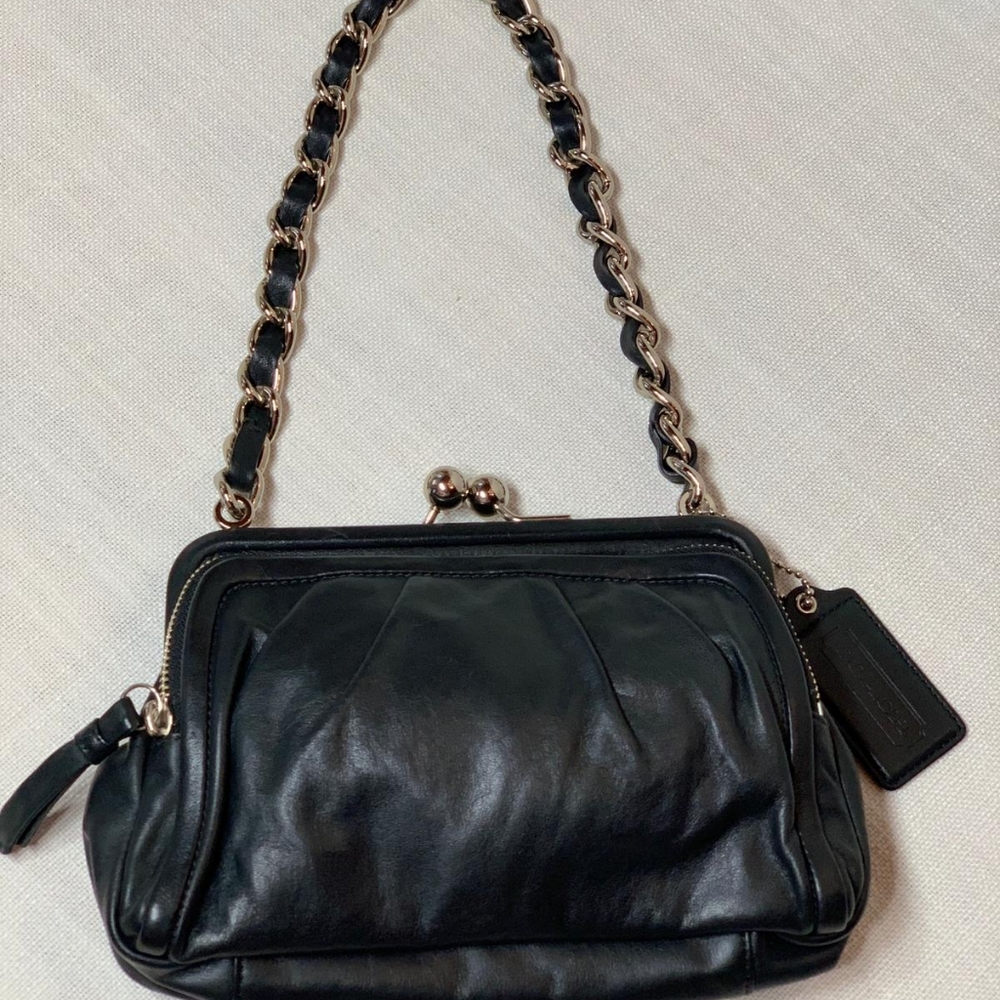 Coach 13621 Parker Kisslock Chain Clutch Satchel